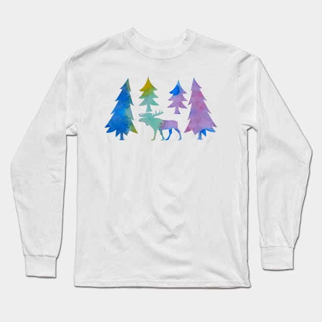 Moose Long Sleeve T-Shirt by TheJollyMarten